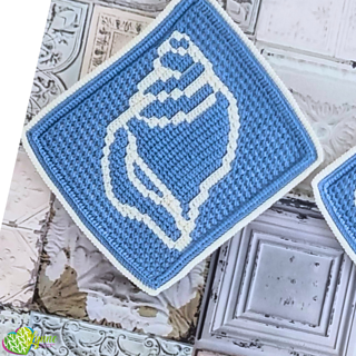 Mosaic Conch Potholder