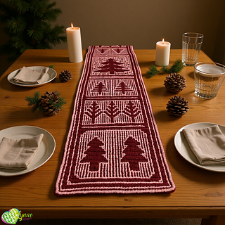Festive Trees Tablerunner by Nancy McKain