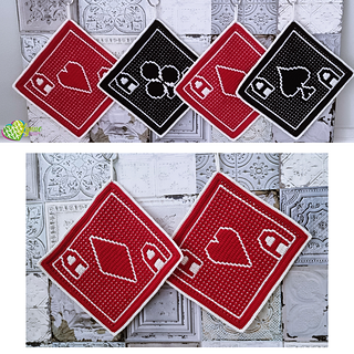 Mosaic Coming Up Aces Potholders