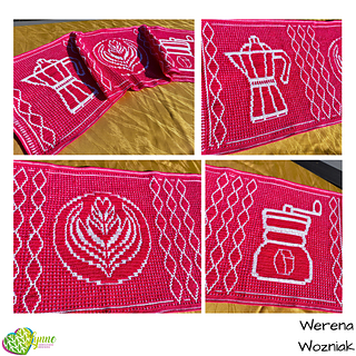 Mosaic Coffee First Tablerunner - Werena Wozniak
