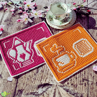 Mosaic Tea Time Mug Rugs