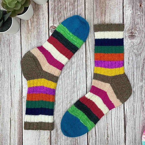 Scrappy Ribbed Socks