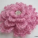 Mohair Brooch Flower 7 Petal 4 Layer pattern 