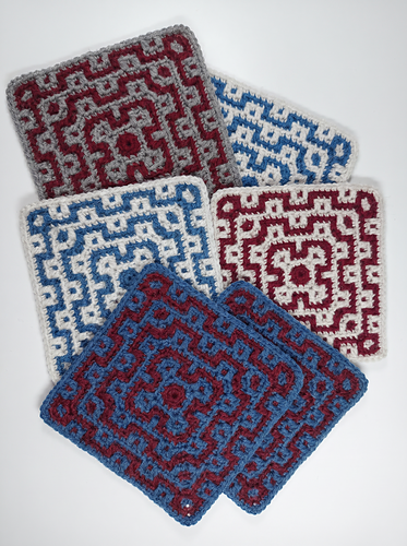 Mosaic Crochet Granny Square 8