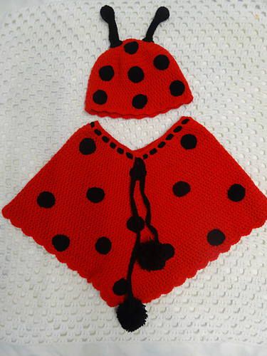 Lady Bug Beanie & Poncho photo 1
