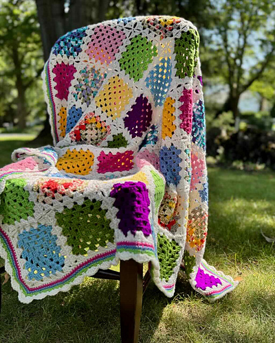 Granny Square Scrap-ghan - 2025 MadameStitch