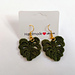 Pretty Monstera Earrings pattern 
