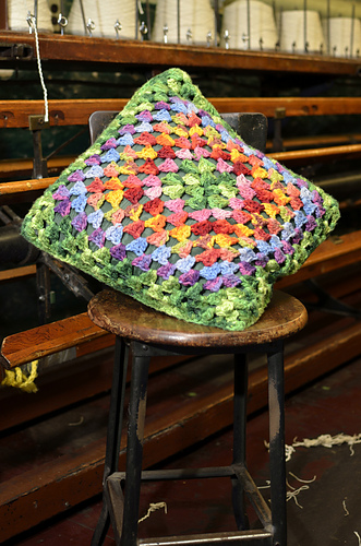 Granny Square Garden Throw and Pillow photo 2