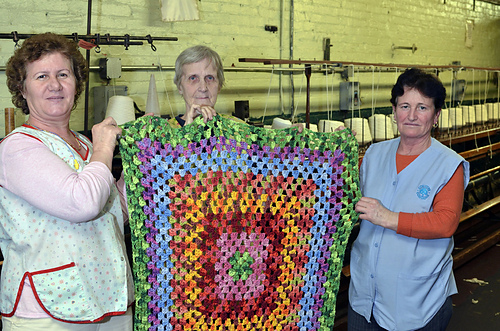 Granny Square Garden Throw and Pillow photo 3