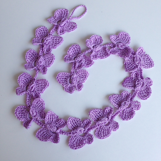 Ravelry Butterfly Cord pattern by Elena Rugal Studio