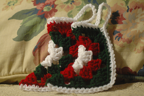 Granny Square Stocking Ornament photo 1
