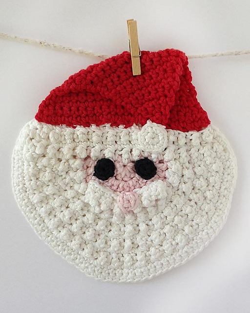 Ravelry Santa Dishcloth pattern by Maggie Weldon