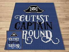 Cutest Captain Around C2C Blanket Crochet Pattern by Magic Yarn Pixels