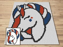 Patriotic Unicorn C2C Blanket Crochet Pattern by Magic Yarn Pixels