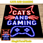 Cats & Gaming C2C Crochet Pattern by Magic Yarn Pixels