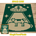Space Cow C2C Crochet Pattern by MagicYarnPixels