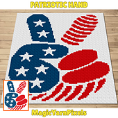 Patriotic Hand Crochet Pattern by Magic Yarn Pixels