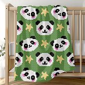 Kawaii Panda Print C2C Crochet Pattern By Magic Yarn Pixels