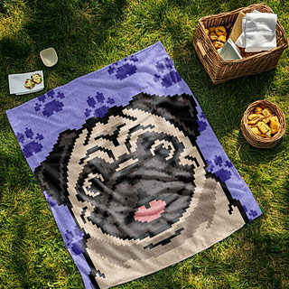 Pug C2C Crochet Blanket Pattern