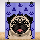 Pug C2C Crochet Blanket Pattern