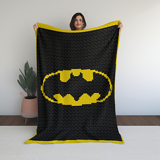 Batman Logo C2C Crochet Blanket Pattern