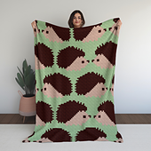 Hedgehog Friends Print C2C Crochet Blanket Pattern