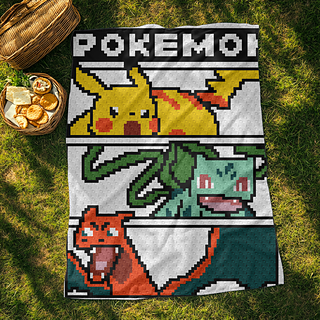 Battle Pokemon Crochet Blanket Pattern