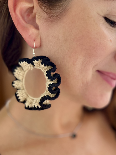 Ruffle Hoop Earrings