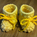 Puff Stitch Crochet Baby Booties pattern 