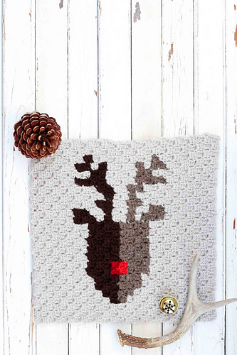 Modern Rudolph the Reindeer C2C Graph photo 1