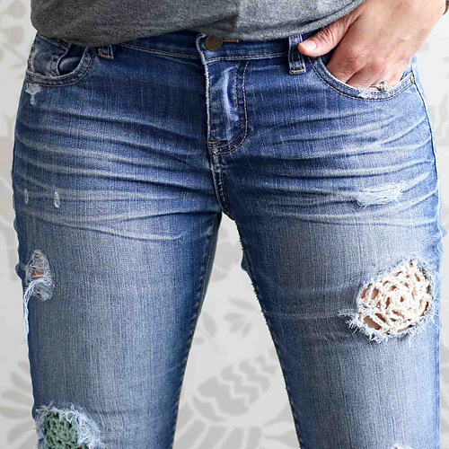 Doily to Patch Holey Jeans photo 1