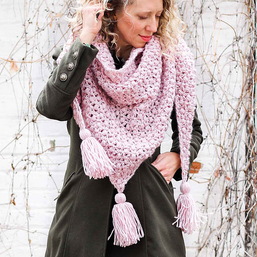 At First Blush Triangle Scarf photo 1