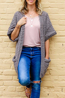 Easy C2C Crochet Kimono Sweater Made from Rectangles - Free Pattern!