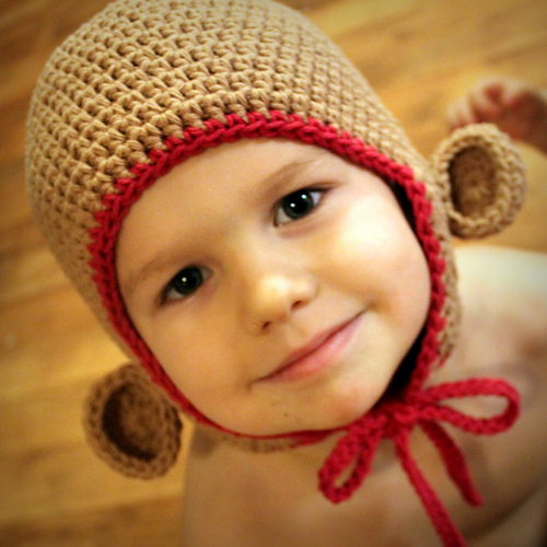 Monkey Hat (sizes newborn to adult) 다른 모습 1