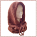 Cowl with hood and drawstring pattern 