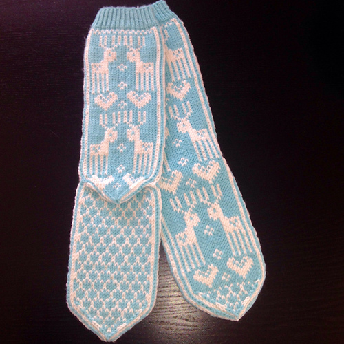 Russesokk med reinsdyr - Maria Simonsen