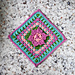 Clematis Flower Granny Square pattern 