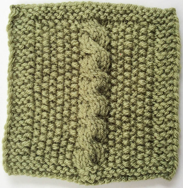 Ravelry Uneven Cable Square pattern by Marie Segares