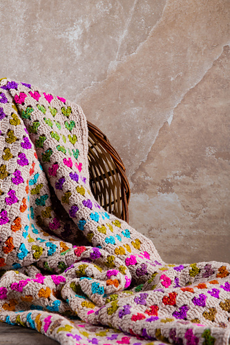 Cherry Heart Dot Pattern Print Blanket