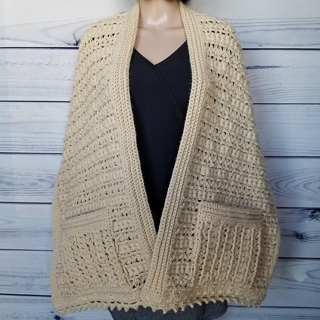 Ravelry Brenda Harvest Pocket Shawl pattern by Marsha Sparks