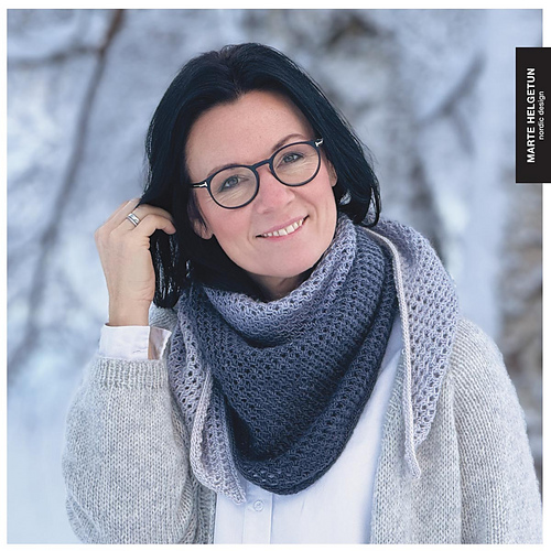 Snøkrystall Sjal - Marte Helgetun