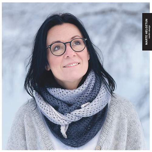Snøkrystall Sjal - Marte Helgetun