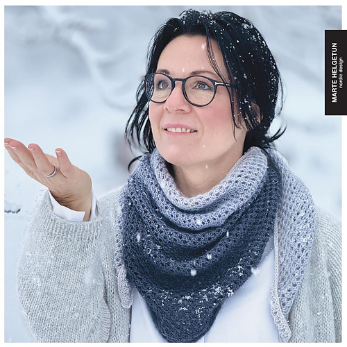 Snøkrystall Sjal - Marte Helgetun