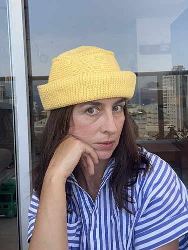 Sailor-style bucket hat