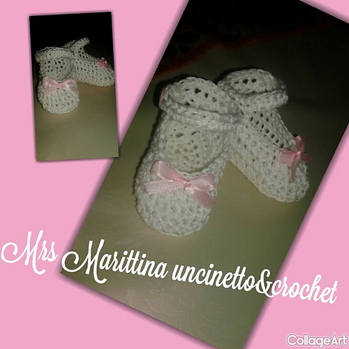 Ravelry Baby Mary Jane booties pattern by Mrs Marittina
