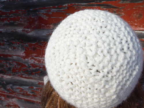 Garter Stitch Knitted 18" Doll Hat photo 2