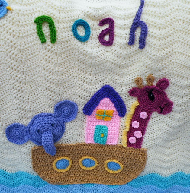 Noah's Ark Personalized Baby Blanket
