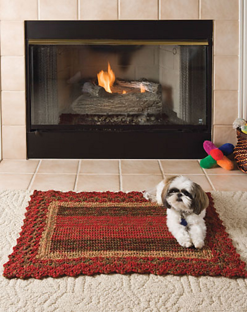 Ravelry Fireside Rug pattern by Katherine Eng