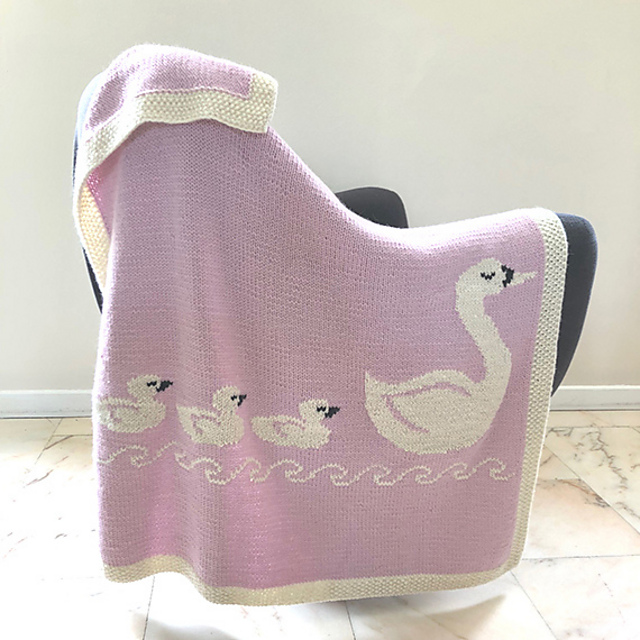 swan swaddle blanket