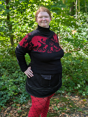 Krampus Yoked Genser - Cathy Dobson